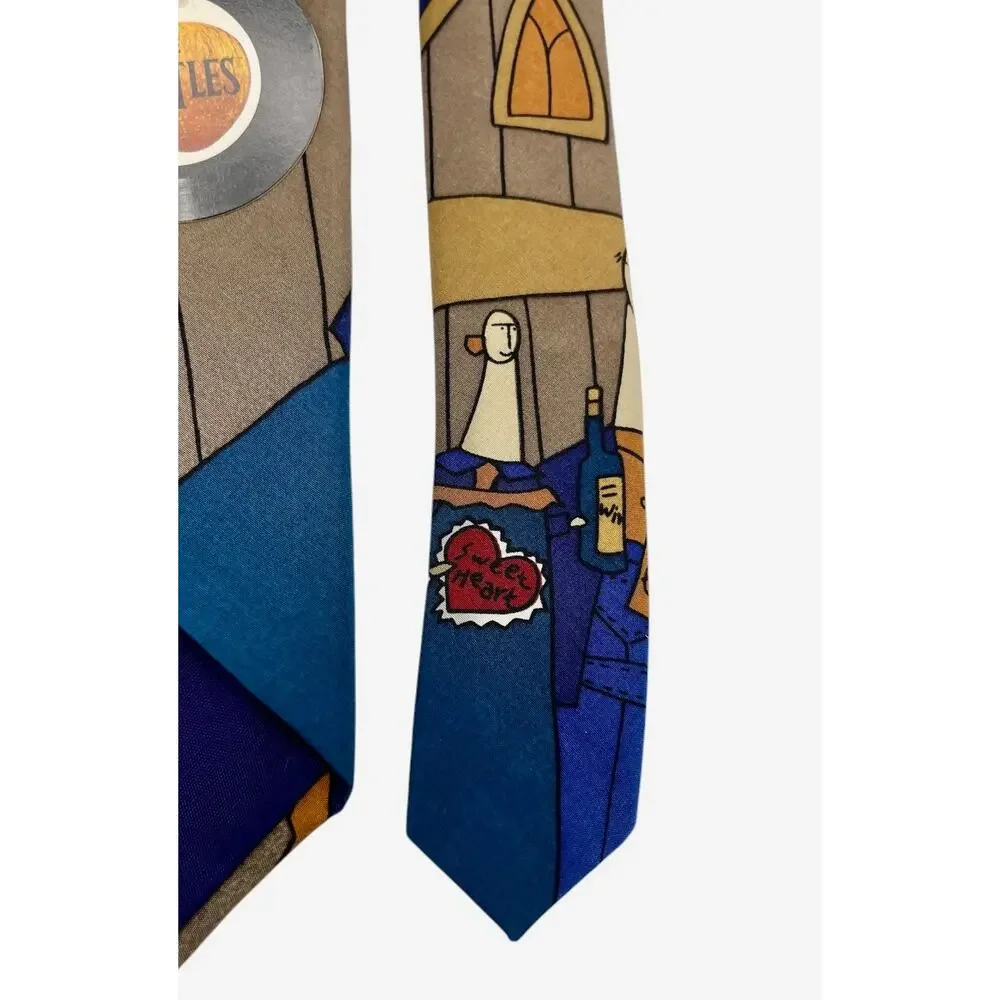 THE BEATLES 100% silk tie commemorating The Beatles song When I'm Sixty-Four NWT